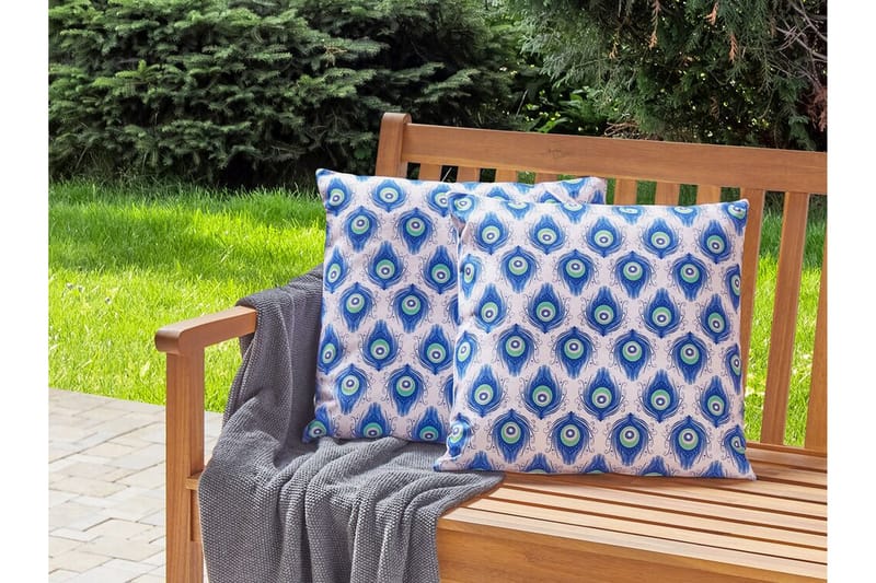 Didsbury Udendørspude 45x45 cm 2 stk - Blå/Pink - Tekstiler - Pude & plaid - Udendørs puder
