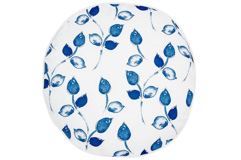 Fasano Udendørspude 40 cm Rund, Hvid/Blå