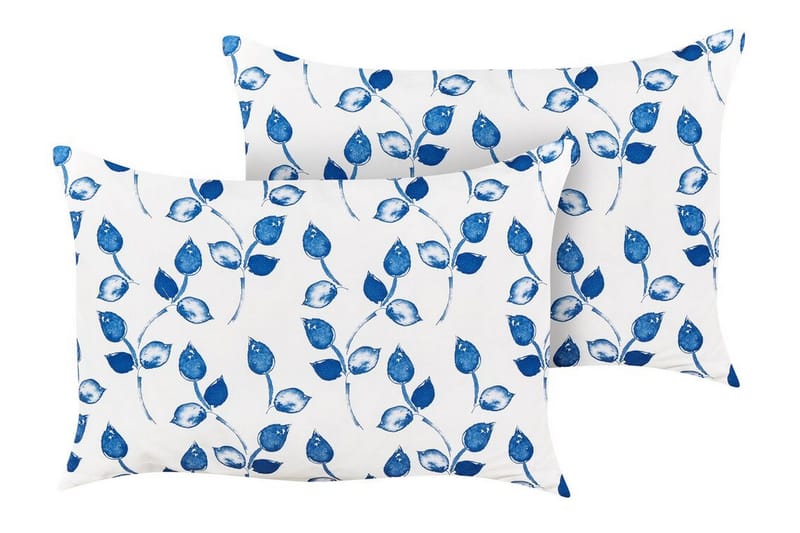 Fasano Udendørspude 42x60 cm - Hvid/Blå - Tekstiler - Pude & plaid - Udendørs puder