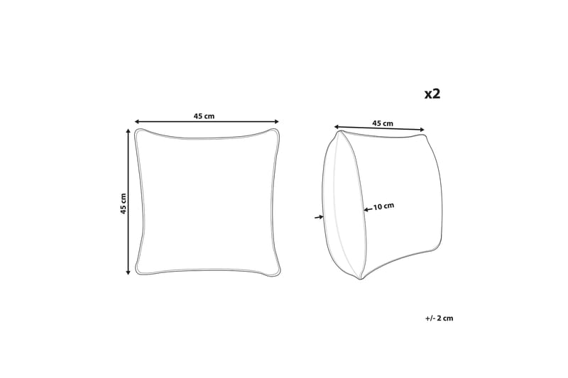 Fasano Udendørspude 45x45 cm - Hvid/Blå - Tekstiler - Pude & plaid - Udendørs puder