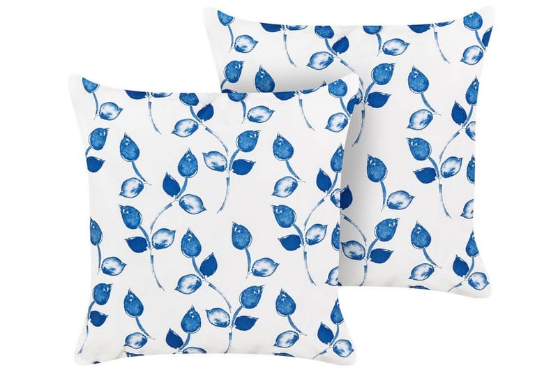 Fasano Udendørspude 45x45 cm - Hvid/Blå - Tekstiler - Pude & plaid - Udendørs puder