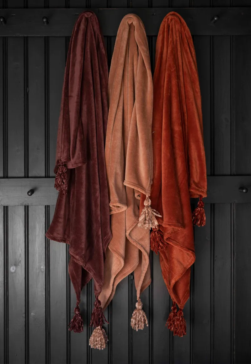 Gardo Fleeceplaid 130X150 cm - Rust - Tekstiler - Pude & plaid - Tæpper & plaider