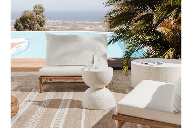 Jacksonville Sofabord 40 cm Rund - Hvid - Tekstiler - Pude & plaid - Udendørs puder