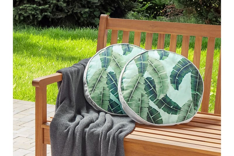 Langford Udendørspude 40 cm Rund - Grøn - Tekstiler - Pude & plaid - Udendørs puder