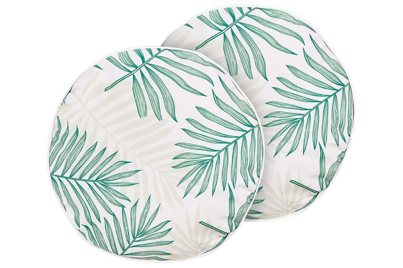 Laramie Udendørspude 40 cm Rund - Beige/Grøn - Tekstiler - Pude & plaid - Udendørs puder