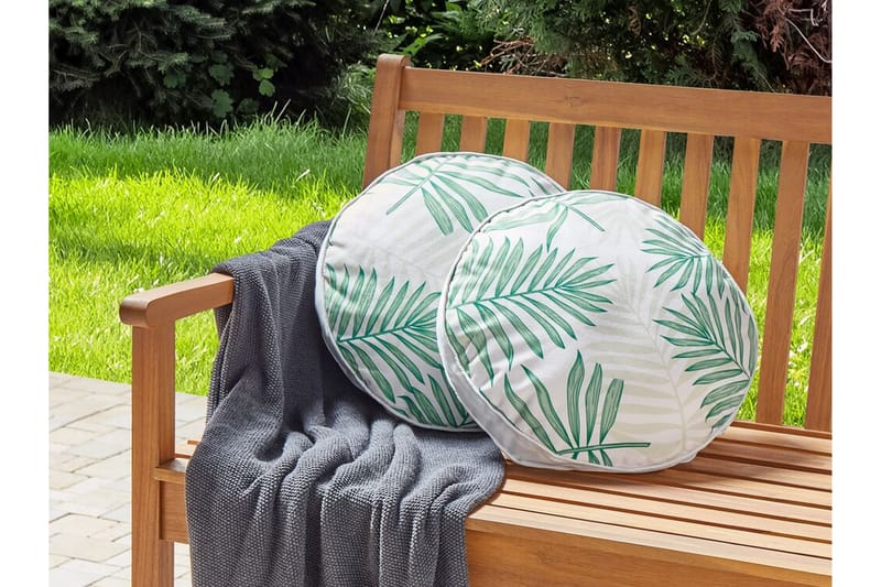 Laramie Udendørspude 40 cm Rund - Beige/Grøn - Tekstiler - Pude & plaid - Udendørs puder