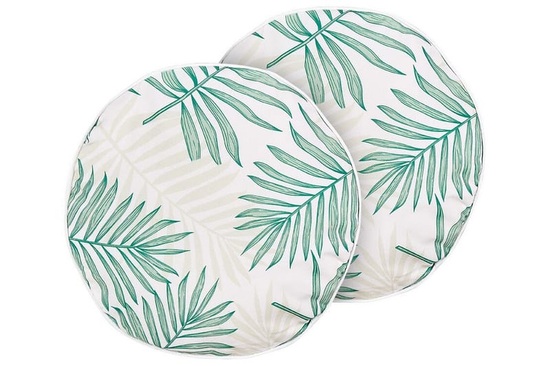 Laramie Udendørspude 40 cm Rund - Beige/Grøn - Tekstiler - Pude & plaid - Udendørs puder