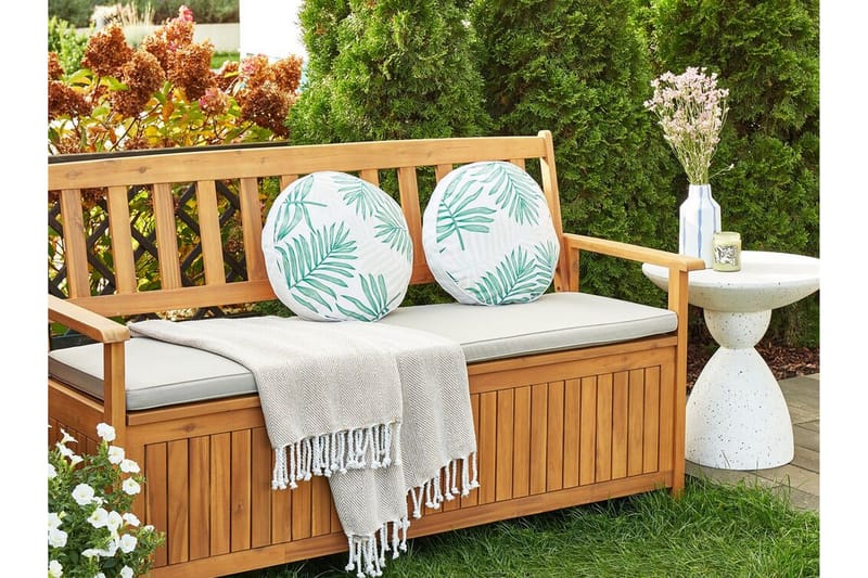 Laramie Udendørspude 40 cm Rund - Beige/Grøn - Tekstiler - Pude & plaid - Udendørs puder