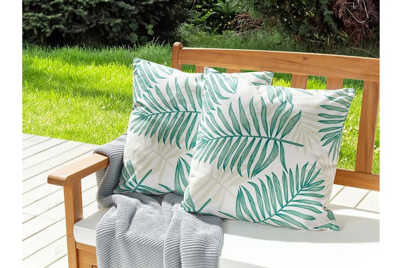 Laramie Udendørspude 45x45 cm - Beige/Grøn - Tekstiler - Pude & plaid - Udendørs puder