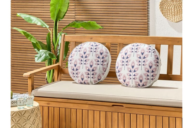 Latiano Udendørspude 40 cm Rund - Beige/Pink - Møbler - Borde - Sofabord