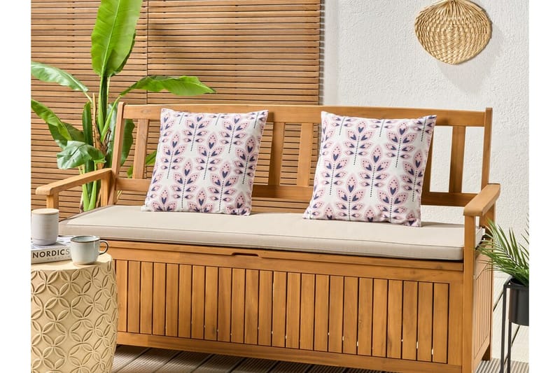 Latiano Udendørspude 45x45 cm - Beige/Pink - Tekstiler - Pude & plaid - Udendørs puder