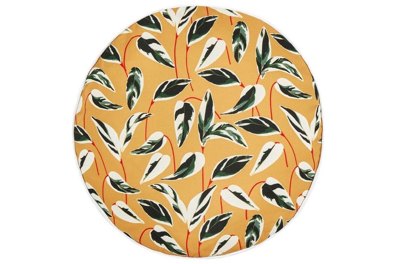 Macerata Udendørspude 40 cm Rund, Gul/Grøn/Hvid