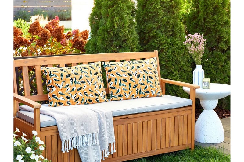 Macerata Udendørspude 42x60 cm - Gul/Grøn/Hvid - Tekstiler - Pude & plaid - Udendørs puder