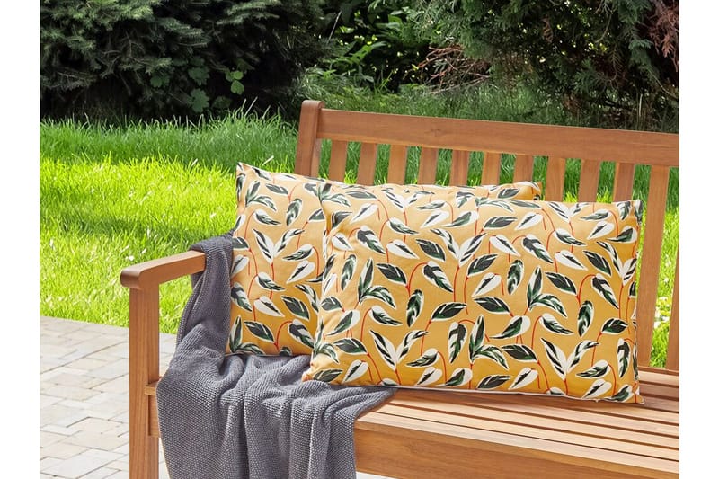 Macerata Udendørspude 42x60 cm - Gul/Grøn/Hvid - Tekstiler - Pude & plaid - Udendørs puder