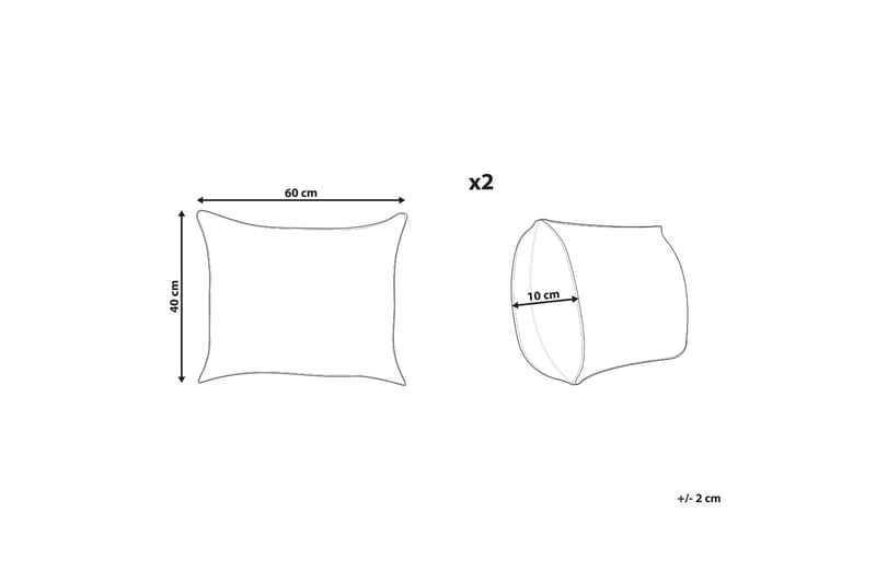 Macerata Udendørspude 42x60 cm - Gul/Grøn/Hvid - Tekstiler - Pude & plaid - Udendørs puder