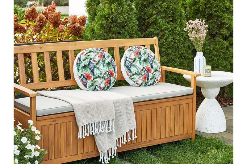 Padua Udendørspude 40 cm Rund - Grøn/Rød/Sort - Tekstiler - Pude & plaid - Udendørs puder