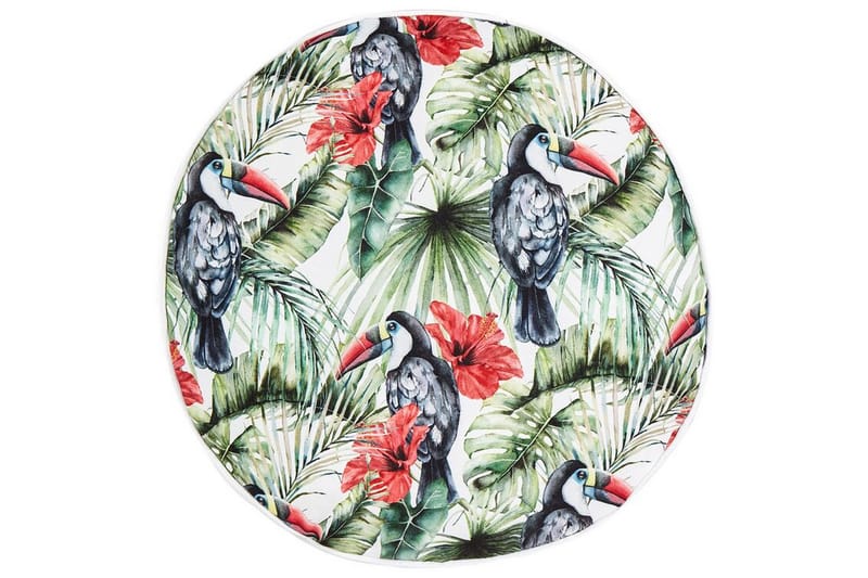 Padua Udendørspude 40 cm Rund, Grøn/Rød/Sort