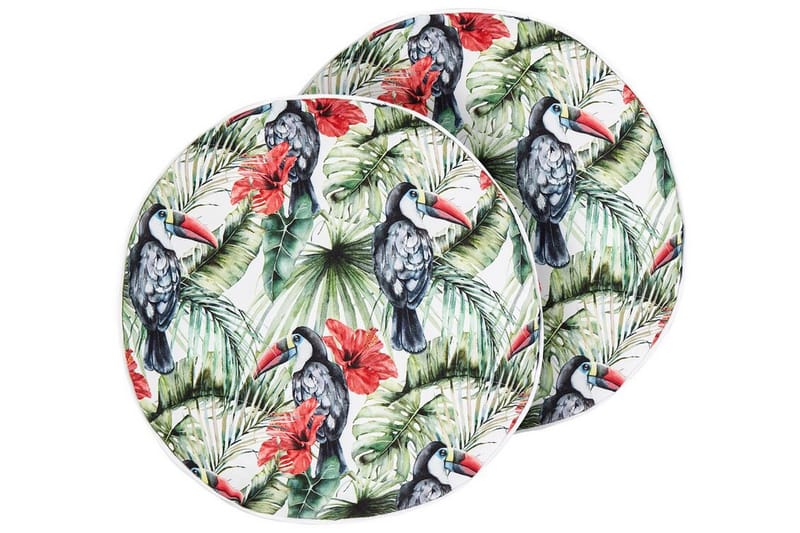 Padua Udendørspude 40 cm Rund - Grøn/Rød/Sort - Tekstiler - Pude & plaid - Udendørs puder