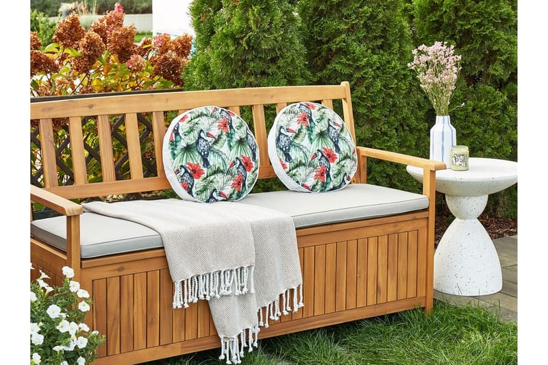 Padua Udendørspude 40 cm Rund - Grøn/Rød/Sort - Tekstiler - Pude & plaid - Udendørs puder