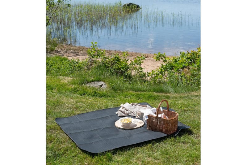 Picknic Tæppe 130 x 150 cm - Sort - Tekstiler - Pude & plaid - Tæpper & plaider