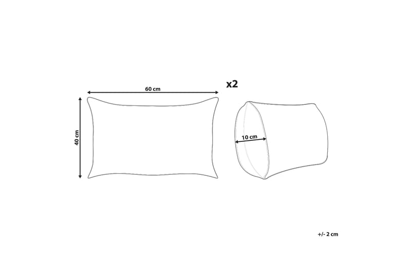 Piero Udendørspude 42x60 cm - Grøn/Hvid - Tekstiler - Pude & plaid - Udendørs puder