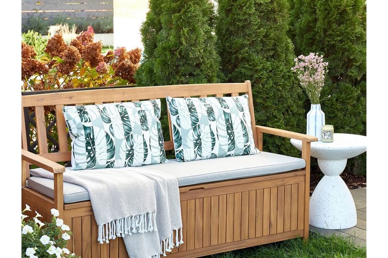 Piero Udendørspude 42x60 cm - Grøn/Hvid - Tekstiler - Pude & plaid - Udendørs puder