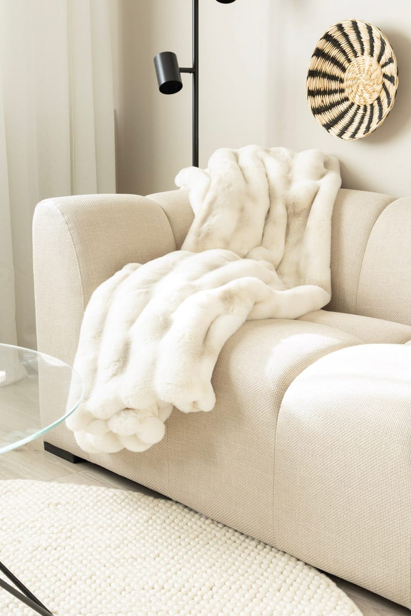 Plaid Åre 150x220 cm - Beige - Tekstiler - Pude & plaid - Tæpper & plaider