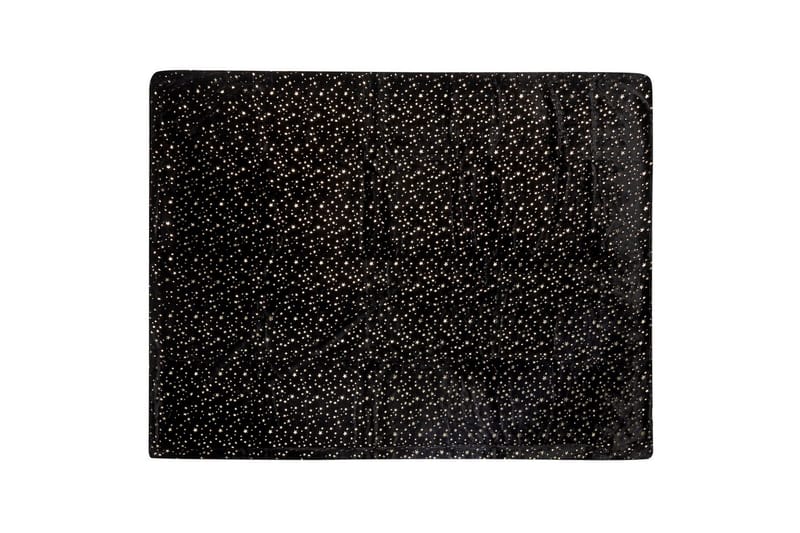 Plaid Alazeya Sort/guld, 150x200 cm - Sort/guld, 150x200 cm - Tekstiler - Pude & plaid - Tæpper & plaider