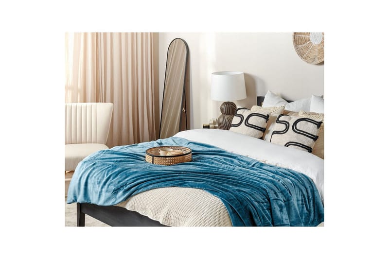 Plaid Bayburt Blå, 200x220 cm - Blå, 200x220 cm - Tekstiler - Pude & plaid - Tæpper & plaider