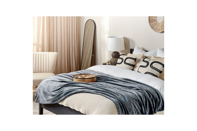 Plaid Bayburt Grå, 200x220 cm - Grå, 200x220 cm - Tekstiler - Pude & plaid - Tæpper & plaider