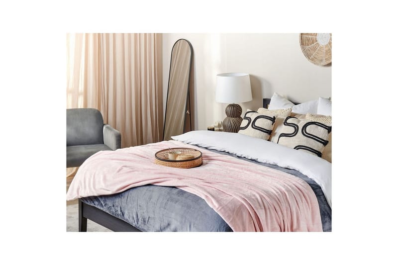 Plaid Bayburt Rosa, 200x220 cm - Rosa, 200x220 cm - Tekstiler - Pude & plaid - Tæpper & plaider
