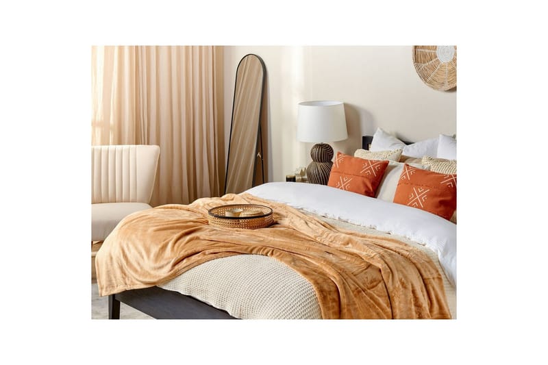 Plaid Bayburt Sandbeige, 150x200 cm - Sandbeige, 150x200 cm - Tekstiler - Pude & plaid - Tæpper & plaider
