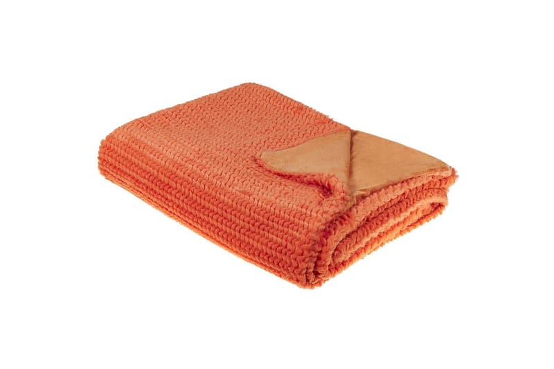 Plaid Bjas Orange, 150x200 cm - Orange, 150x200 cm - Tekstiler - Pude & plaid - Tæpper & plaider