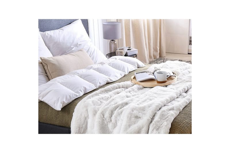 Plaid Chaab Hvid, 200x220 cm - Hvid, 200x220 cm - Tekstiler - Pude & plaid - Tæpper & plaider