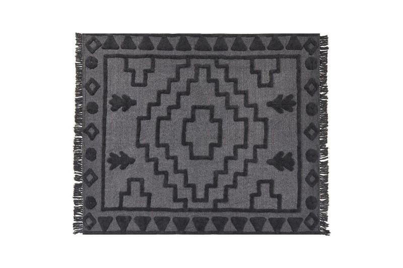 Plaid Chack Grå/sort, 220x240 cm - Grå/sort, 220x240 cm - Tekstiler - Pude & plaid - Tæpper & plaider