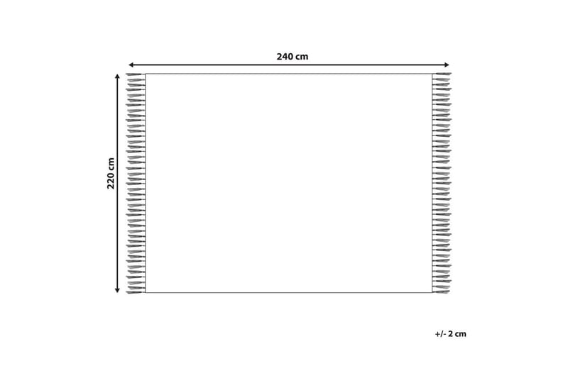Plaid Chaohani Hvid, 220x240 cm - Hvid, 220x240 cm - Tekstiler - Pude & plaid - Tæpper & plaider