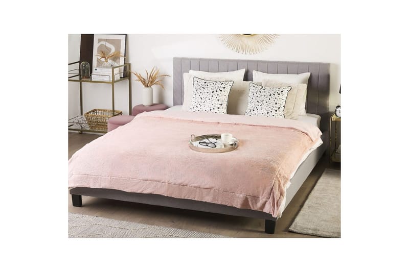 Plaid Gelik Rosa - Rosa - Tekstiler - Pude & plaid - Tæpper & plaider