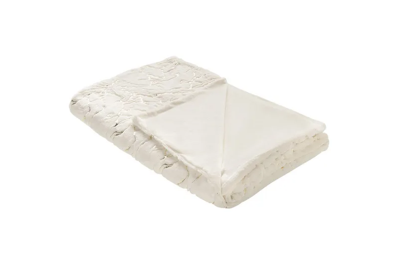 Plaid Godavari Beige/guld, 150x200 cm - Beige/guld, 150x200 cm - Tekstiler - Pude & plaid - Tæpper & plaider