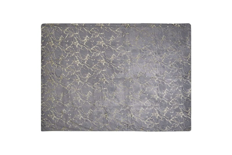 Plaid Godavari Grå/guld, 150x200 cm - Grå/guld, 150x200 cm - Tekstiler - Pude & plaid - Tæpper & plaider
