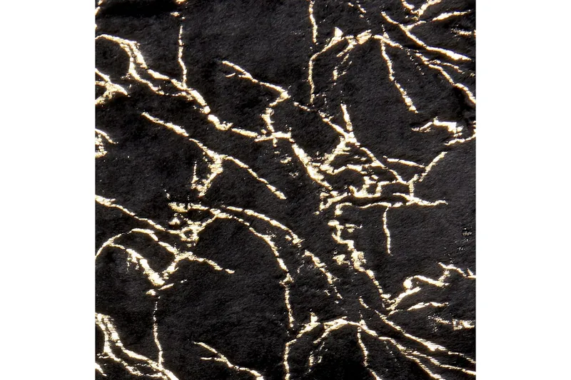 Plaid Godavari Sort/guld, 150x200 cm - Sort/guld, 150x200 cm - Tekstiler - Pude & plaid - Tæpper & plaider