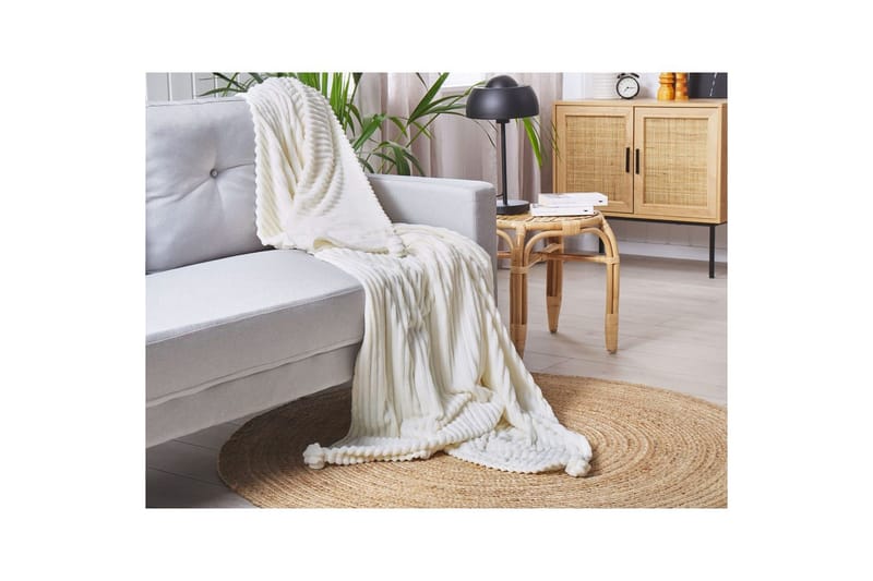 Plaid Kaweri Hvid - Hvid - Tekstiler - Pude & plaid - Tæpper & plaider