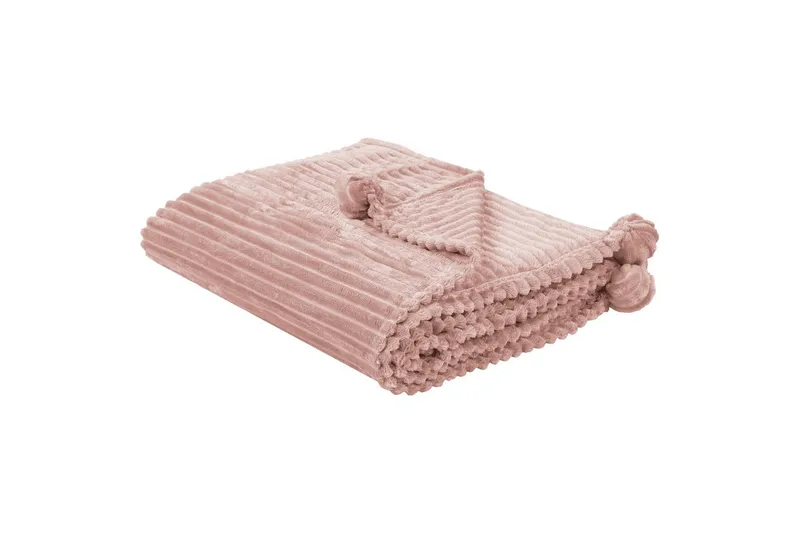 Plaid Kaweri Rosa - Rosa - Tekstiler - Pude & plaid - Tæpper & plaider