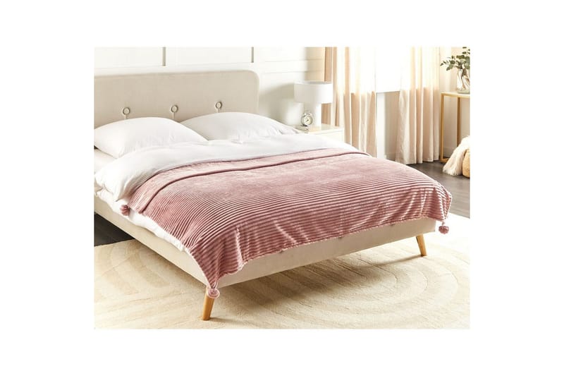 Plaid Kaweri Rosa - Rosa - Tekstiler - Pude & plaid - Tæpper & plaider
