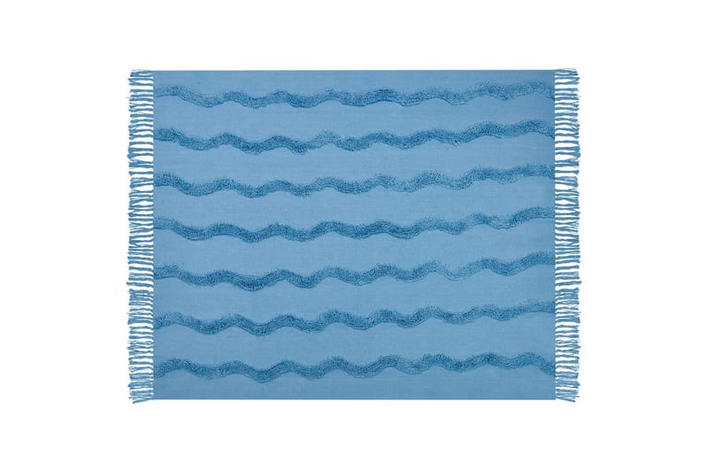 Plaid Khari Blå - Blå - Tekstiler - Pude & plaid - Tæpper & plaider
