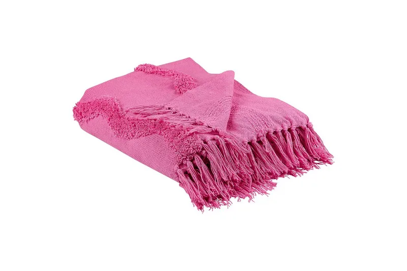 Plaid Khari Rosa - Rosa - Tekstiler - Pude & plaid - Tæpper & plaider