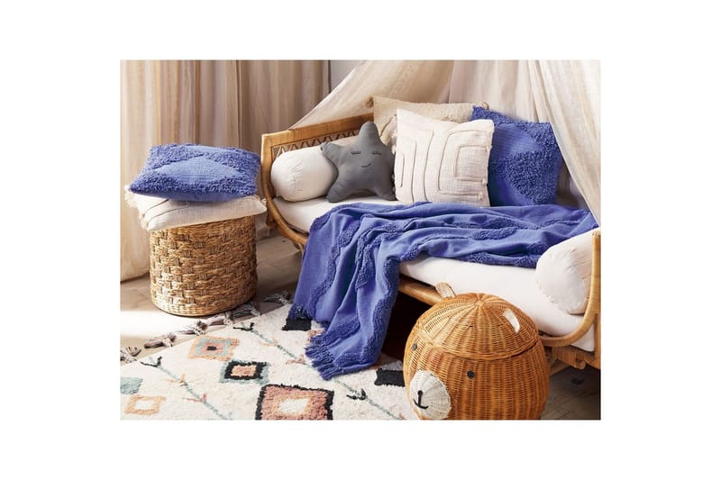 Plaid Khari Violet - Violet - Tekstiler - Pude & plaid - Tæpper & plaider