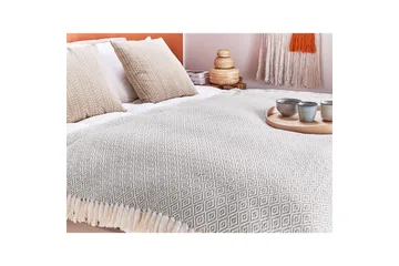 Plaid Mityal Beige/grå - Beige/grå - Tekstiler - Pude & plaid - Tæpper & plaider
