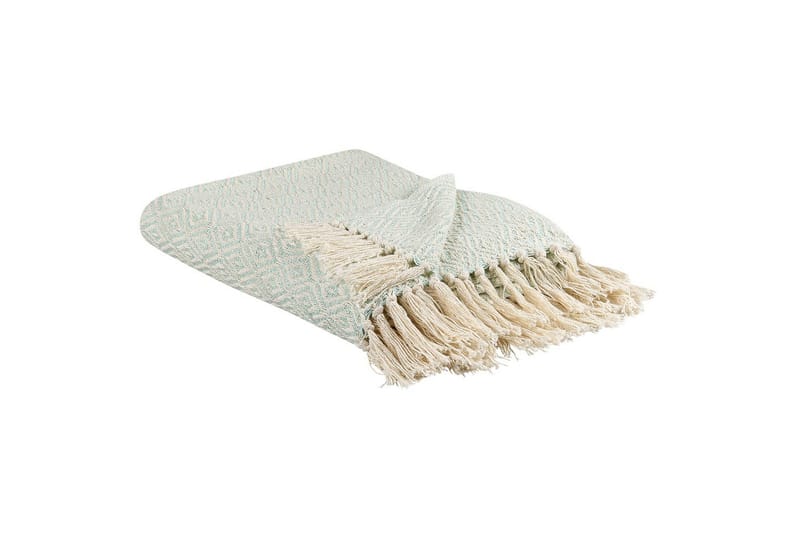 Plaid Mityal Grøn/beige - Grøn/beige - Tekstiler - Pude & plaid - Tæpper & plaider