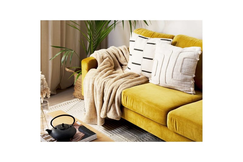 Plaid Namdu Beige - Beige - Tekstiler - Pude & plaid - Tæpper & plaider