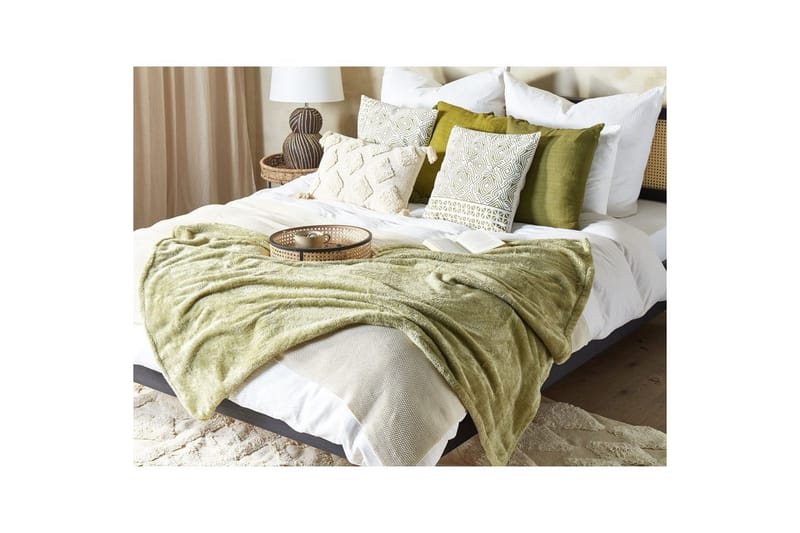 Plaid Namdu Grøn - Grøn - Tekstiler - Pude & plaid - Tæpper & plaider